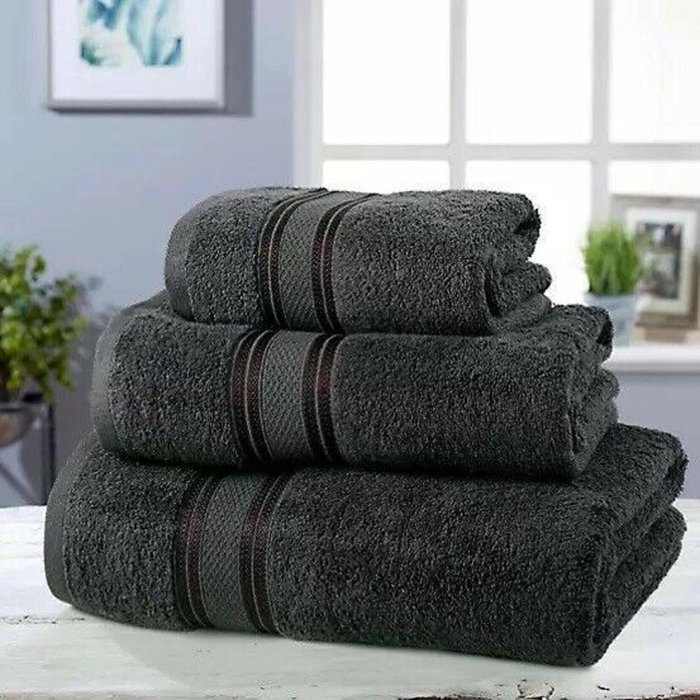 The Range | Vantona Luxury Cotton 550 GSM Bath Towel - Charcoal Vantona Luxury Cotton 550 GSM Bath Towel - Charcoal