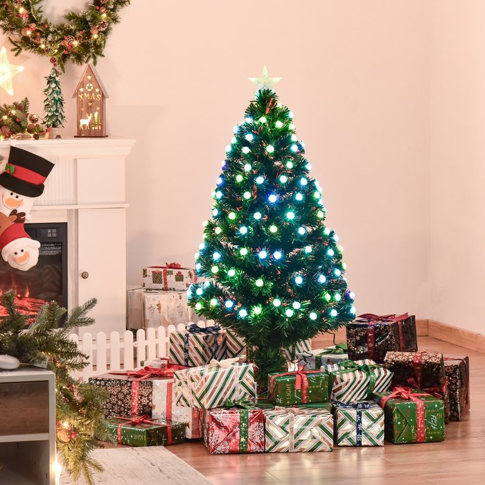 The Range | Bon Noel Bon Noel 4Ft Prelit Artificial Christmas Tree with Fibre Optic LED Light Bon Noel Bon Noel 4Ft Prelit Artificial Christmas Tree with Fibre Optic LED Light