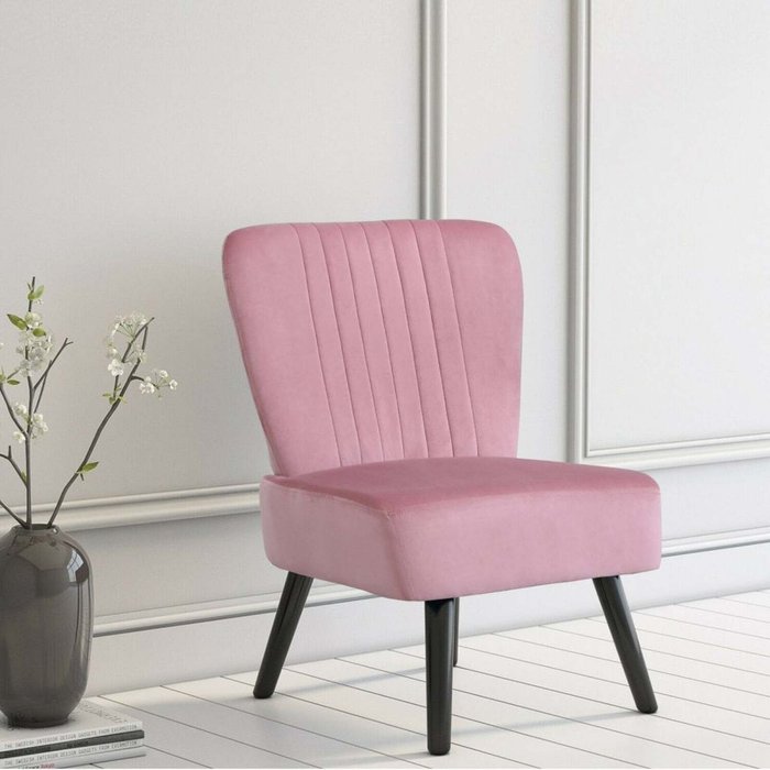 The Range | Neo Neo Crushed Velvet Shell Accent Chair - Dusky Pink Neo Neo Crushed Velvet Shell Accent Chair - Dusky Pink