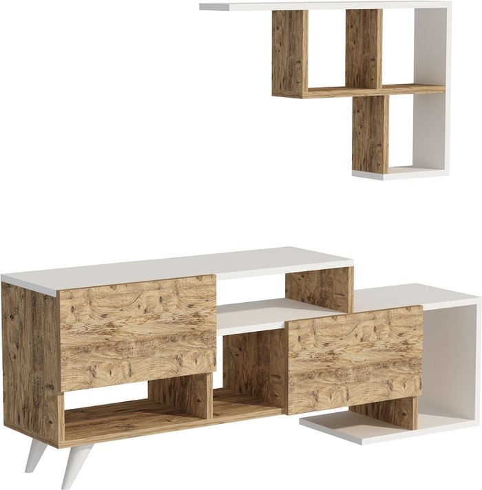 The Range | Destina Home Pilmin TV Stand and Entertainment Center - Atlantic Pine - White Destina Home Pilmin TV Stand and Entertainment Center - Atlantic Pine - White