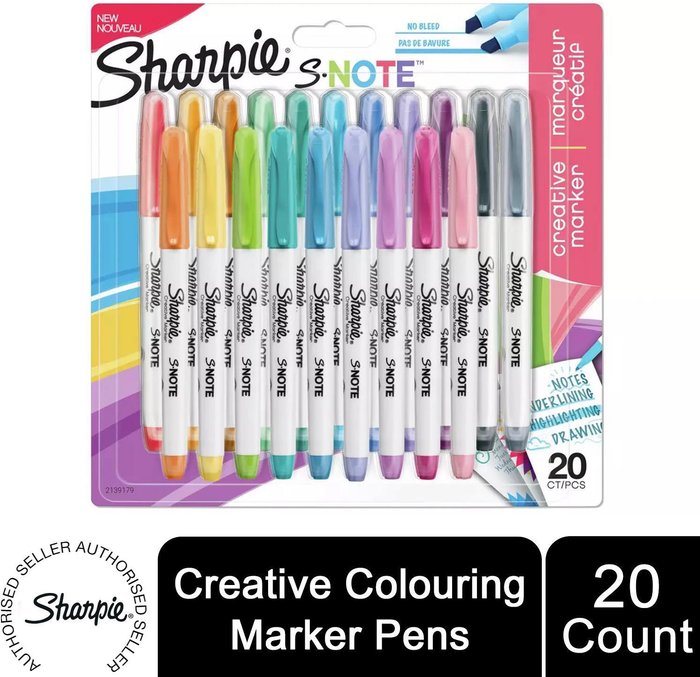 The Range | Sharpie Sharpie S-Note Creative Chisel Tip Markers - Pack of 20 / 20 Sharpie Sharpie S-Note Creative Chisel Tip Markers - Pack of 20 / 20