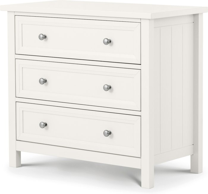 The Range | Julian Bowen Maine 3 Drawer Chest - Surf White Julian Bowen Maine 3 Drawer Chest - Surf White
