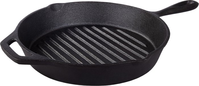 The Range | Tramontina Tramontina Pre-seasoned Cast Iron Griddle Pan 26cm (1.65l) - Black / 2.53kg Tramontina Tramontina Pre-seasoned Cast Iron Griddle Pan 26cm (1.65l) - Black / 2.53kg