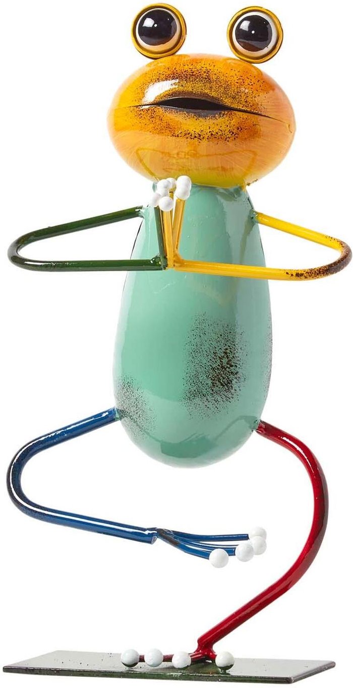 The Range | Homescapes Metal Half Tree Yoga Frog Garden Ornament - Yellow Homescapes Metal Half Tree Yoga Frog Garden Ornament - Yellow