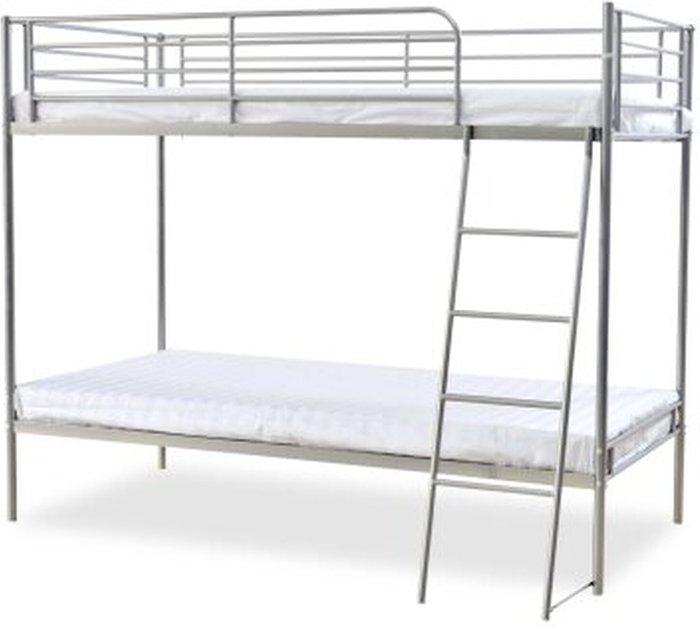 The Range | Humza Amani Torquay Metal Bunk Bed - silver / 34kg Humza Amani Torquay Metal Bunk Bed - silver / 34kg