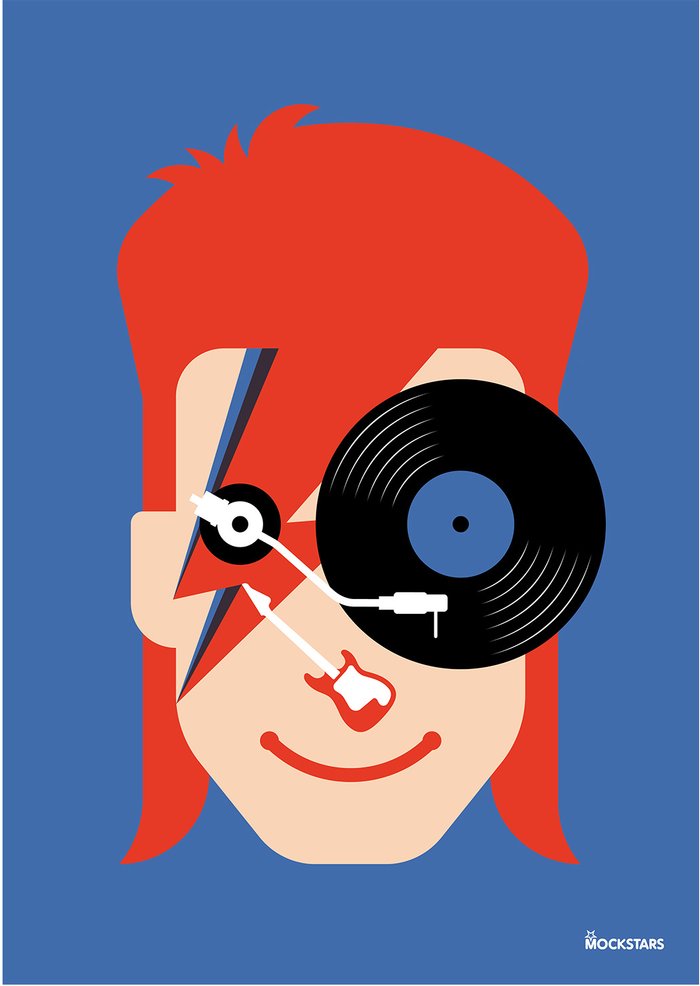 The Range | Mockstars Mockstars Art Prints - Bowie / David Bowie / A2 Mockstars Mockstars Art Prints - Bowie / David Bowie / A2