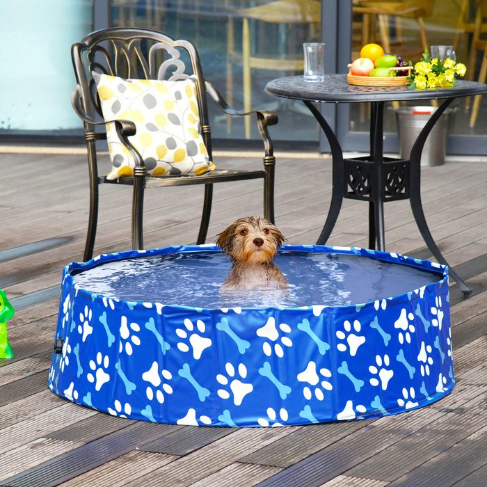 The Range | PawHut PawHut Medium Foldable Pet Swimming Pool - Blue PawHut PawHut Medium Foldable Pet Swimming Pool - Blue