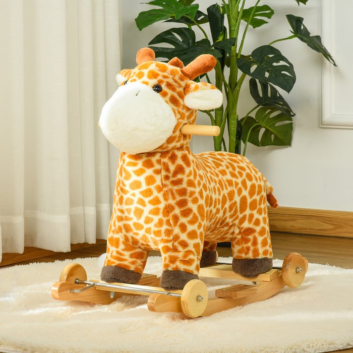 The Range | Jouet Jouet 2-in-1 Kids Plush Ride-On Rocking & Gliding Giraffe Jouet Jouet 2-in-1 Kids Plush Ride-On Rocking & Gliding Giraffe