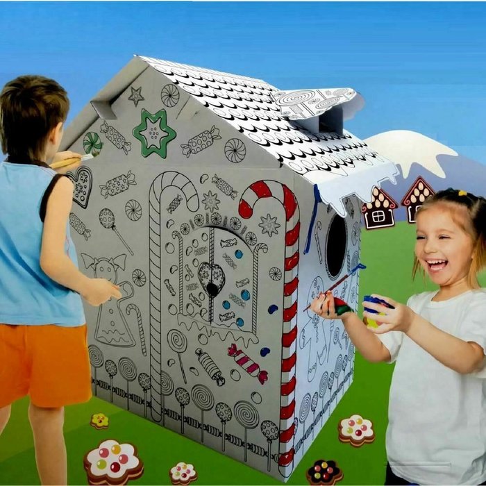 The Range | Rexco Colour Your Own Gingerbread House - White Black Rexco Colour Your Own Gingerbread House - White Black