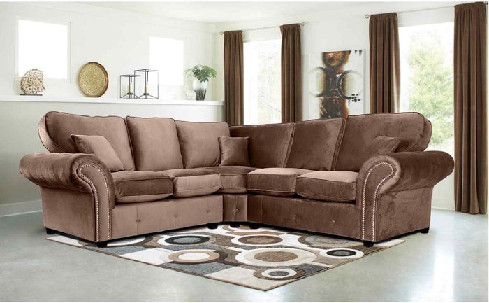 The Range | Simply Eleganza Oakana Luxury Plush Velvet 2c2 Corner Sofa - Mink Simply Eleganza Oakana Luxury Plush Velvet 2c2 Corner Sofa - Mink