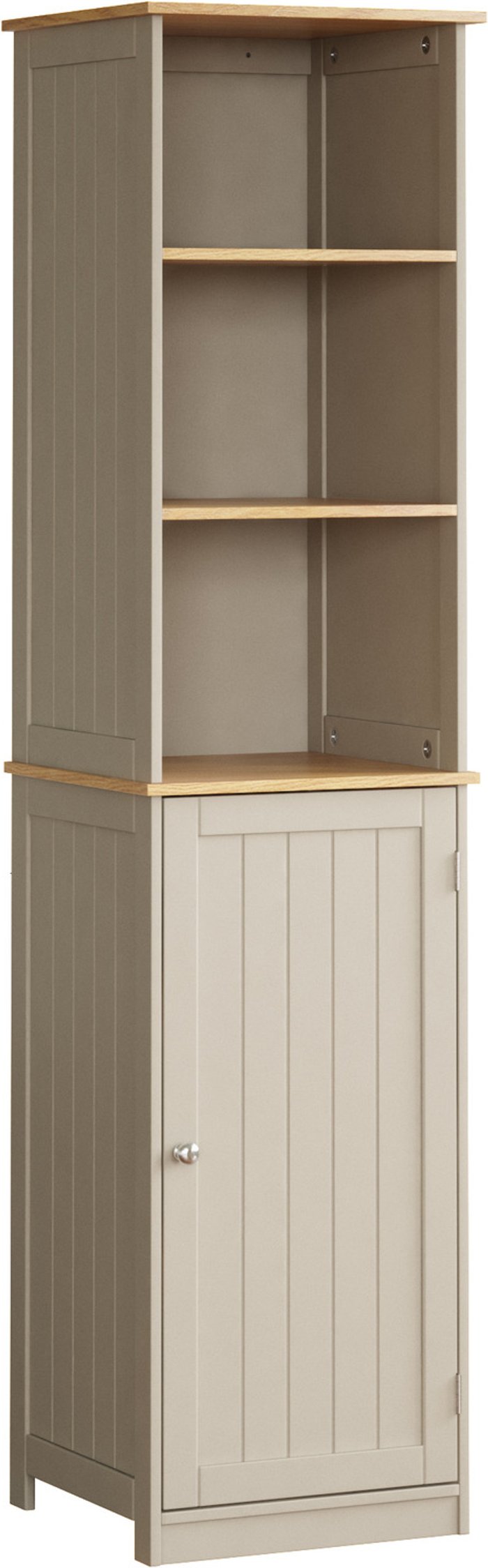 The Range | Priano 1 Door 2 Shelf Tall Cabinet - Grey Priano 1 Door 2 Shelf Tall Cabinet - Grey