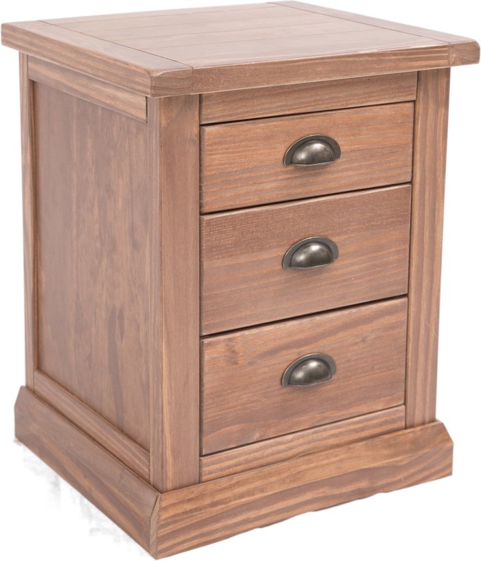 The Range | Cabinet Bits Tirolo 3 Drawer Bedside Cabinet - Brown / Cup Cabinet Bits Tirolo 3 Drawer Bedside Cabinet - Brown / Cup
