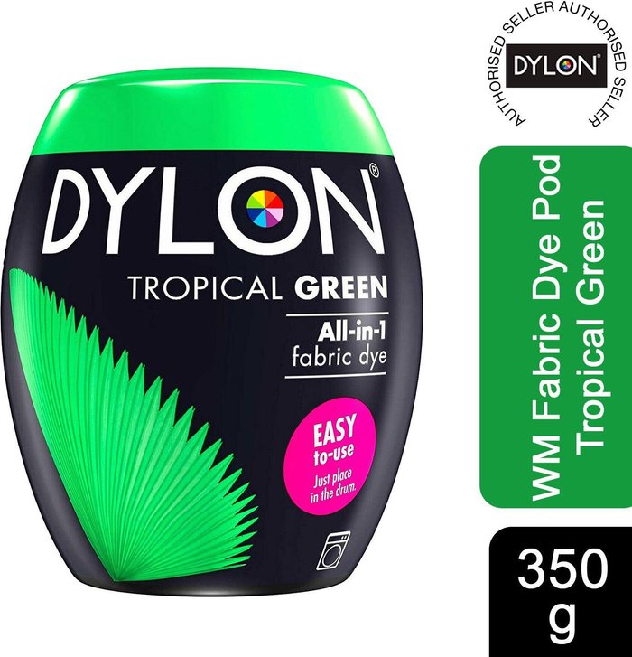 The Range | Dylon DYLON Washing Machine Fabric Dye Pod 350g - Tropical Green Dylon DYLON Washing Machine Fabric Dye Pod 350g - Tropical Green