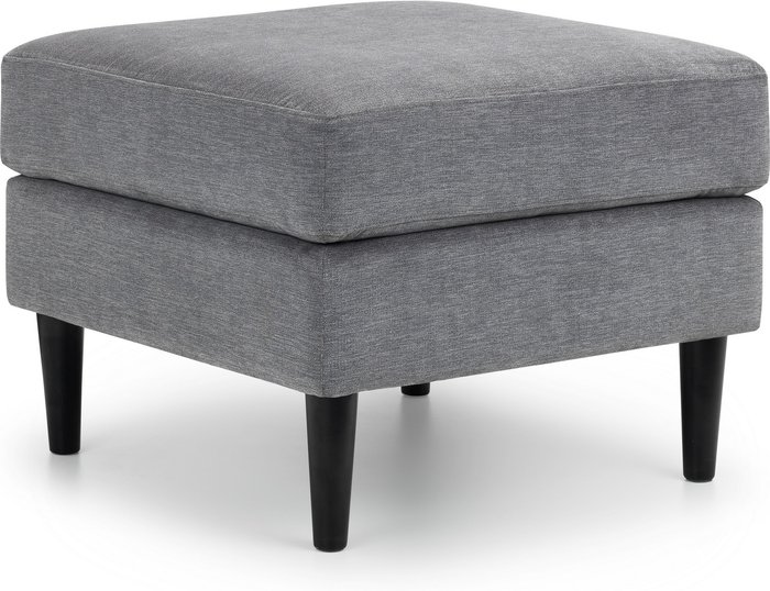 The Range | Julian Bowen Hayward Footstool - Dark Grey Chenille / Chenille Julian Bowen Hayward Footstool - Dark Grey Chenille / Chenille