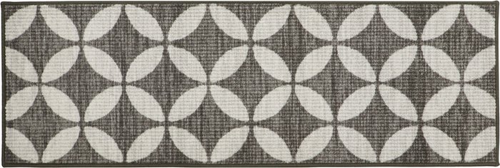 The Range | JVL JVL 50x150cm Fiora Machine Washable Runner Mat - Pewter JVL JVL 50x150cm Fiora Machine Washable Runner Mat - Pewter