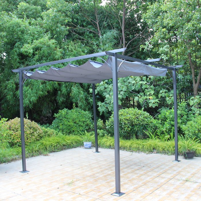 The Range | Royalcraft Prague 3m x 3m Grey Pergola Grey Royalcraft Prague 3m x 3m Grey Pergola Grey