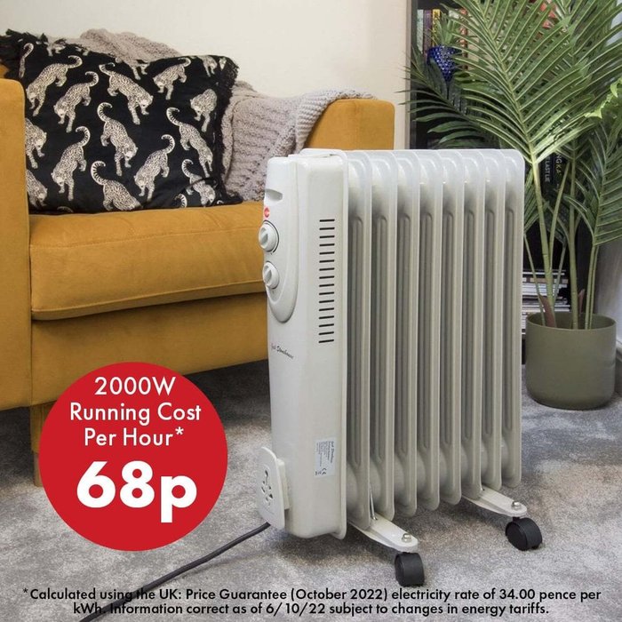 The Range | Jack Stonehouse Jack Stonehouse Oil Filled Radiator - 2000W - White Jack Stonehouse Jack Stonehouse Oil Filled Radiator - 2000W - White