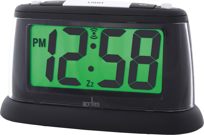 The Range | Acctim Juno Jumbo LCD Alarm Clock Black - Black Acctim Juno Jumbo LCD Alarm Clock Black - Black