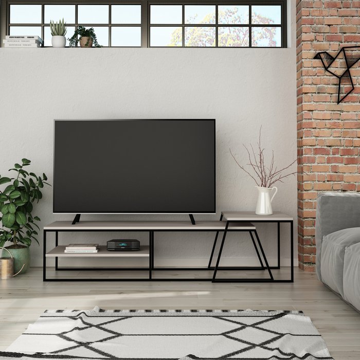 The Range | Decortie Pal Modern TV Stand Multimedia Centre TV Unit With Storage - Mocha Grey Decortie Pal Modern TV Stand Multimedia Centre TV Unit With Storage - Mocha Grey