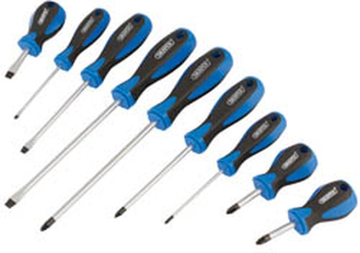 The Range | Draper Draper 9 Piece Soft Grip Screwdriver Set Draper Draper 9 Piece Soft Grip Screwdriver Set