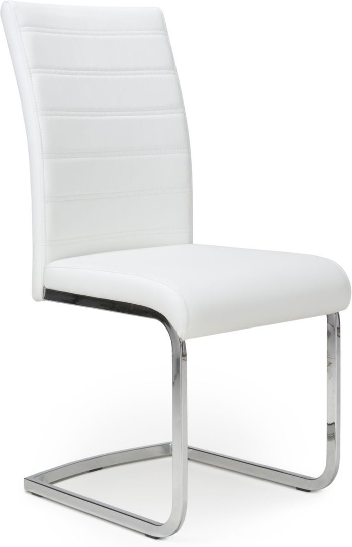 The Range | Shankar 2 x Shankar Callisto Leather Effect White Dining Chairs Shankar 2 x Shankar Callisto Leather Effect White Dining Chairs