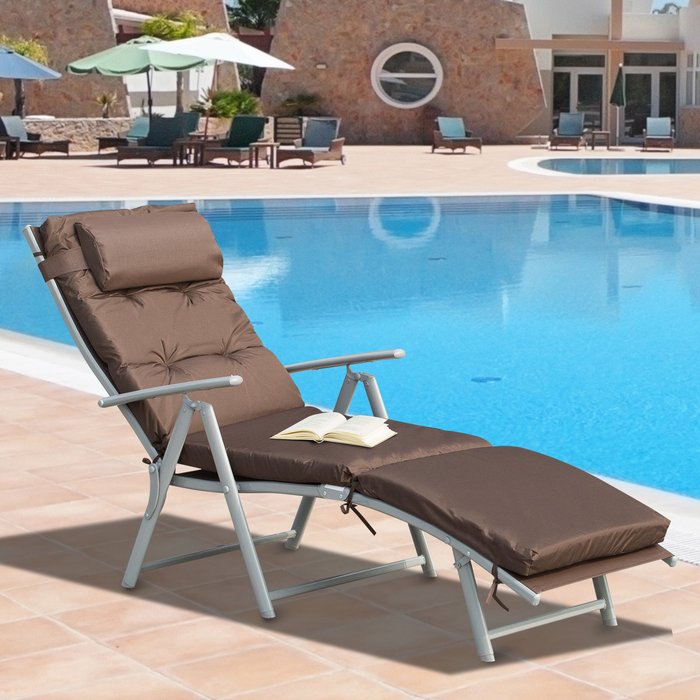 The Range | Outsunny Outdoor Patio Sun Lounger - Brown Outsunny Outdoor Patio Sun Lounger - Brown