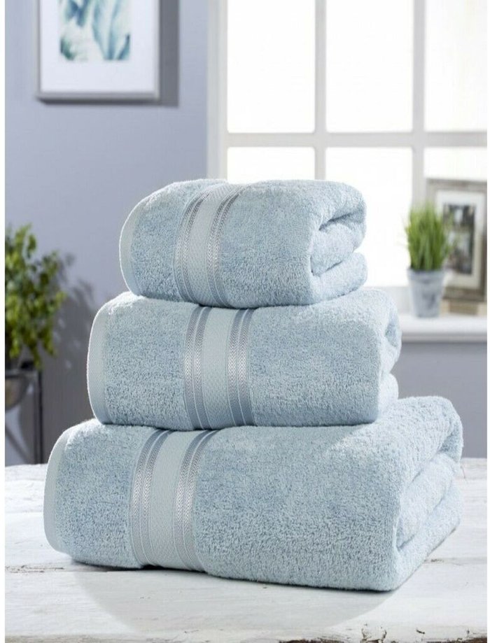 The Range | Vantona Luxury Cotton Towel 550 GSM Bath Sheet - Blue Vantona Luxury Cotton Towel 550 GSM Bath Sheet - Blue