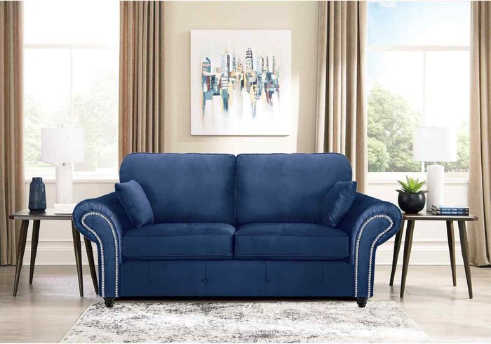 The Range | Simply Eleganza Oakana Luxury Plush Velvet 3 Seater Sofa - Blue Simply Eleganza Oakana Luxury Plush Velvet 3 Seater Sofa - Blue