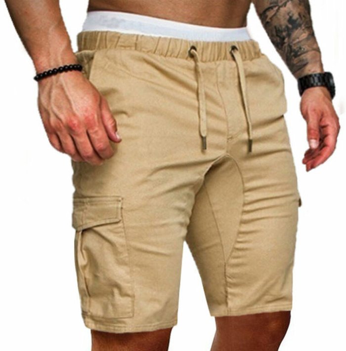 The Range | Men's Casual Workwear Multi-pocket Shorts - Khaki / L Men's Casual Workwear Multi-pocket Shorts - Khaki / L