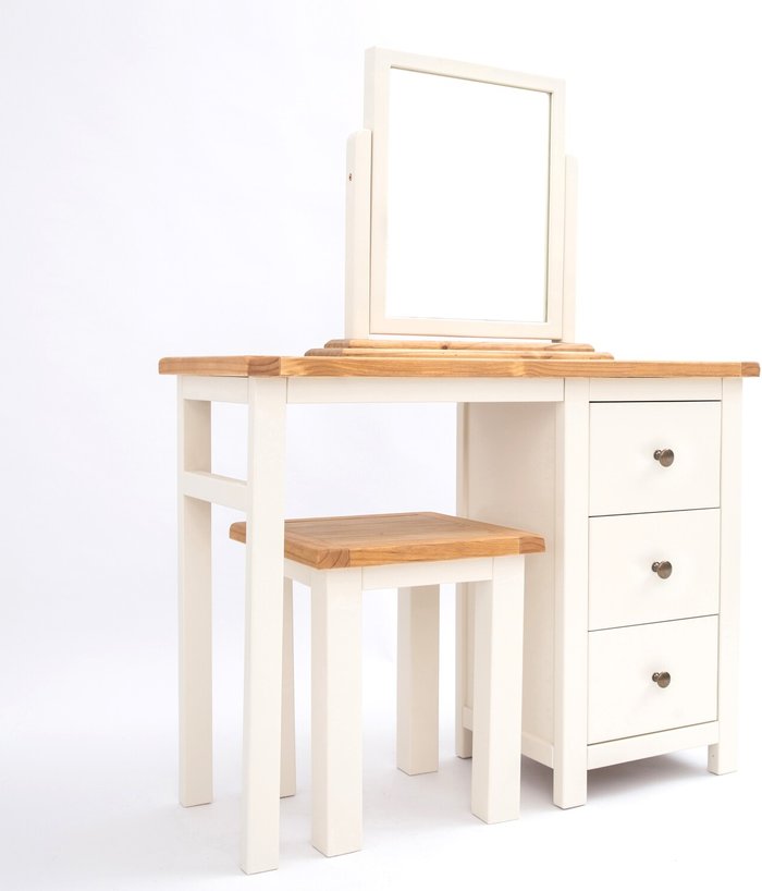 The Range | Cabinet Bits Maggiori 3 Drawer Dressing Table Set - White / Brass Knob Cabinet Bits Maggiori 3 Drawer Dressing Table Set - White / Brass Knob