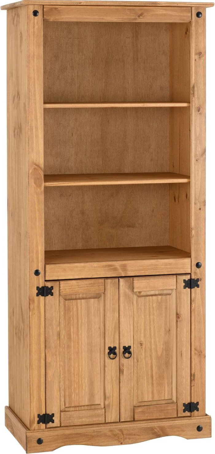 The Range | Seconique Corona 2 Door Display Unit With Shelfs - distressed waxed pine Seconique Corona 2 Door Display Unit With Shelfs - distressed waxed pine