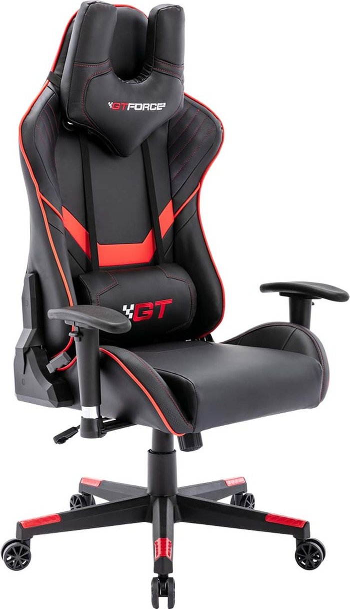 The Range | GTFORCE GTFORCE Pro V8 Racing Reclining Swivel Office PC Leather Chair - Red GTFORCE GTFORCE Pro V8 Racing Reclining Swivel Office PC Leather Chair - Red