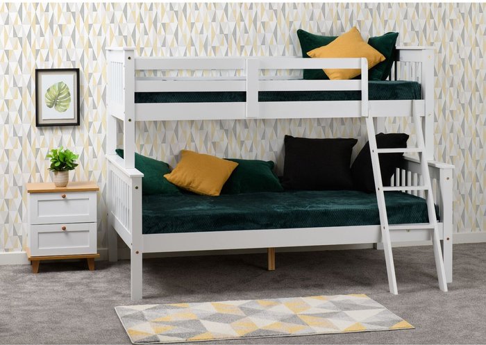 The Range | Seconique Neptune Triple Sleeper Bunk Bed White - White Seconique Neptune Triple Sleeper Bunk Bed White - White