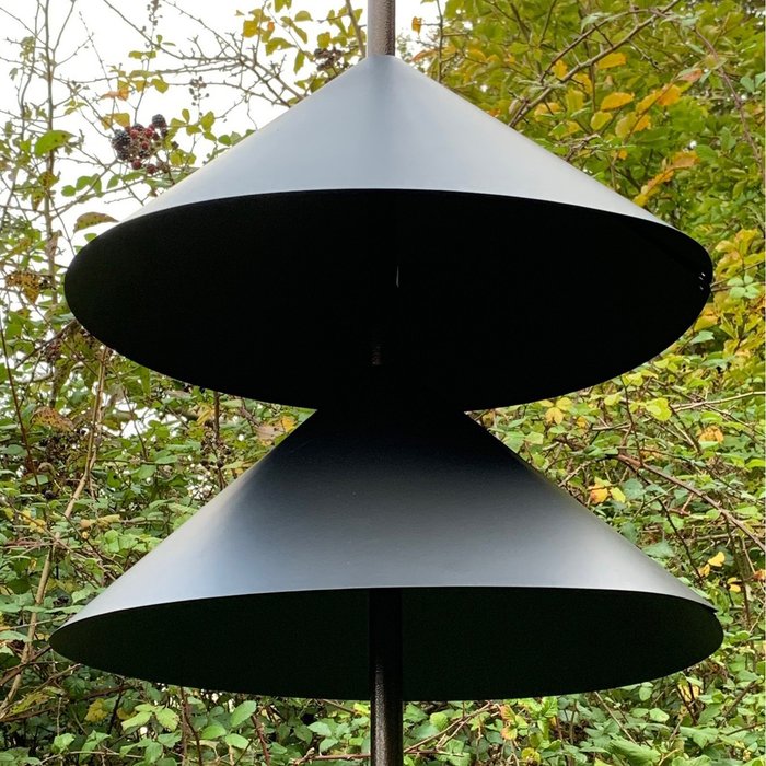 The Range | Selections Metal Wrap Around Squirrel Baffle for Bird Feeding Stations - Black Selections Metal Wrap Around Squirrel Baffle for Bird Feeding Stations - Black