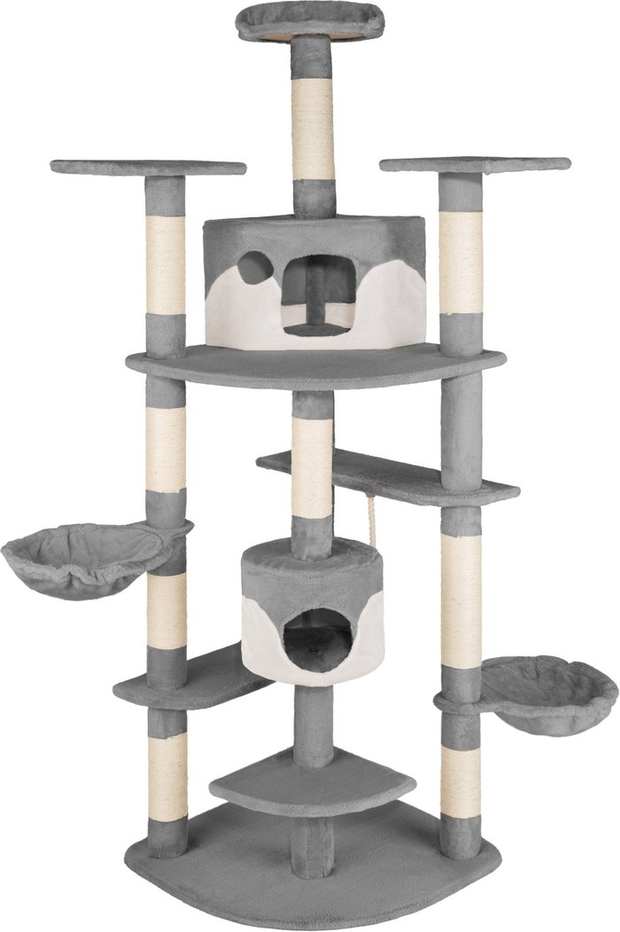 The Range | TECTAKE Tectake Cat Tree Scratching Post Fippi - Grey/White TECTAKE Tectake Cat Tree Scratching Post Fippi - Grey/White