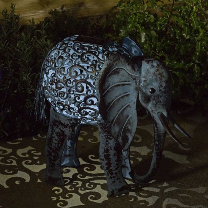 The Range | Garden Greatness Solar Silhouette Elephant - Silver Garden Greatness Solar Silhouette Elephant - Silver