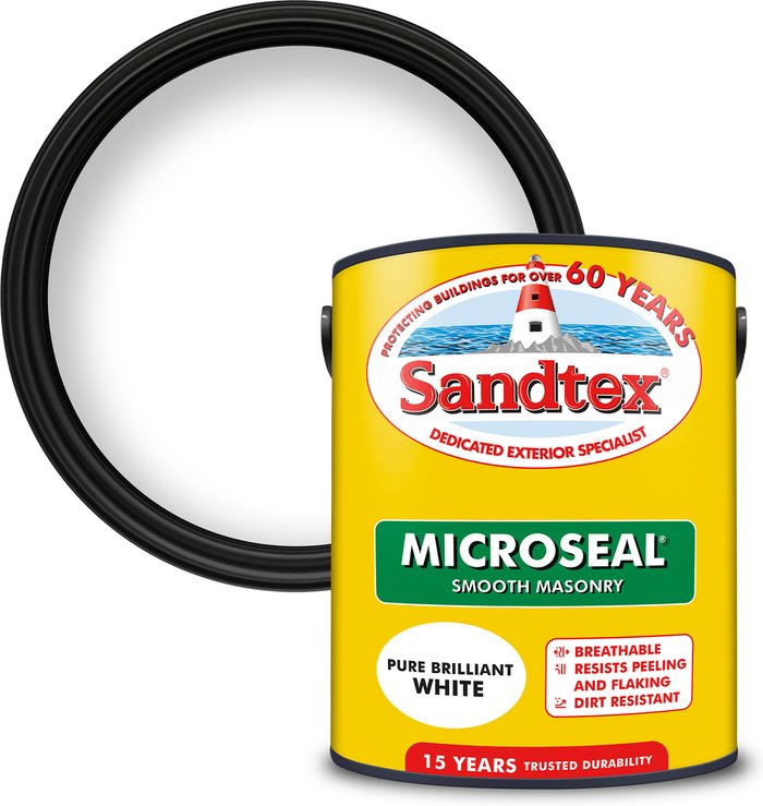 The Range | Sandtex Sandtex Ultra Smooth Pure Brilliant White Masonry Paint, 5L Sandtex Sandtex Ultra Smooth Pure Brilliant White Masonry Paint, 5L