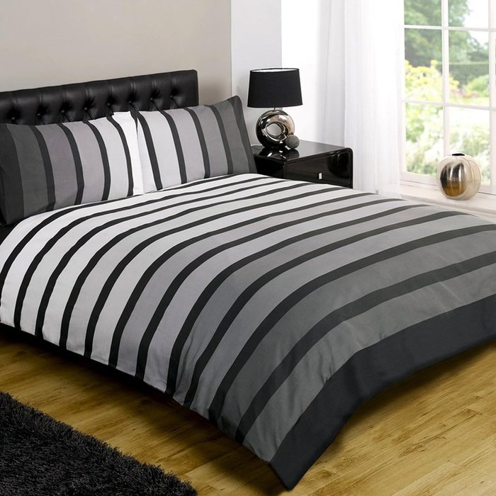 The Range | Rapport Home Furnishings Rapport Home Furnishings King Soho Stripe Duvet Set Black Rapport Home Furnishings Rapport Home Furnishings King Soho Stripe Duvet Set Black