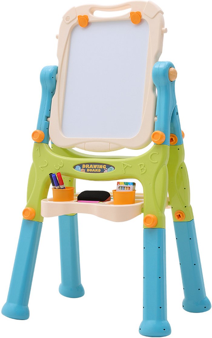 The Range | Livingandhome Double Sided Kids Art Easel with Magnetic Chalkboard Easel for Kid - Green Livingandhome Double Sided Kids Art Easel with Magnetic Chalkboard Easel for Kid - Green