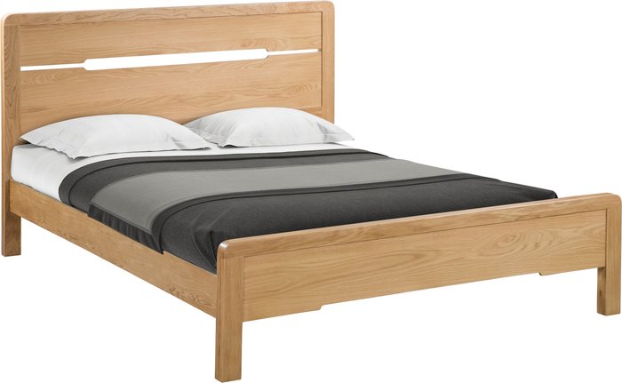 The Range | Julian Bowen Curve Double Bed - Oak Julian Bowen Curve Double Bed - Oak