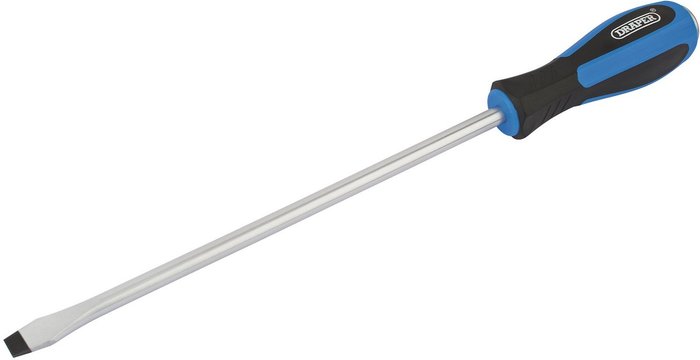 The Range | Draper Draper Pound Thru' Plain Slot Screwdriver (10 x 250mm) - BLUE/BLACK Draper Draper Pound Thru' Plain Slot Screwdriver (10 x 250mm) - BLUE/BLACK