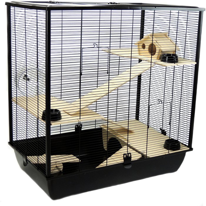 The Range | Little Friends Little Friends The Plaza 3-Tier Small Animal Cage - Black Little Friends Little Friends The Plaza 3-Tier Small Animal Cage - Black