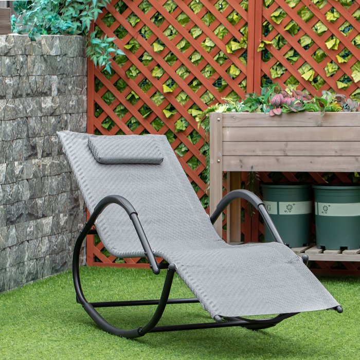 The Range | HOMCOM Zero Gravity Rocking Lounge Chair - Grey HOMCOM Zero Gravity Rocking Lounge Chair - Grey