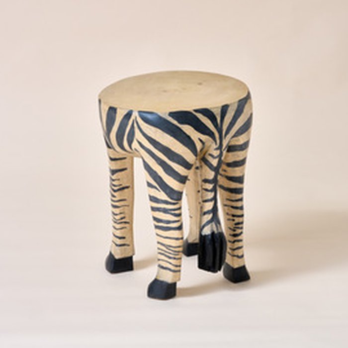 The Range | Wickaboo Zebra Stool - Black and White Wickaboo Zebra Stool - Black and White