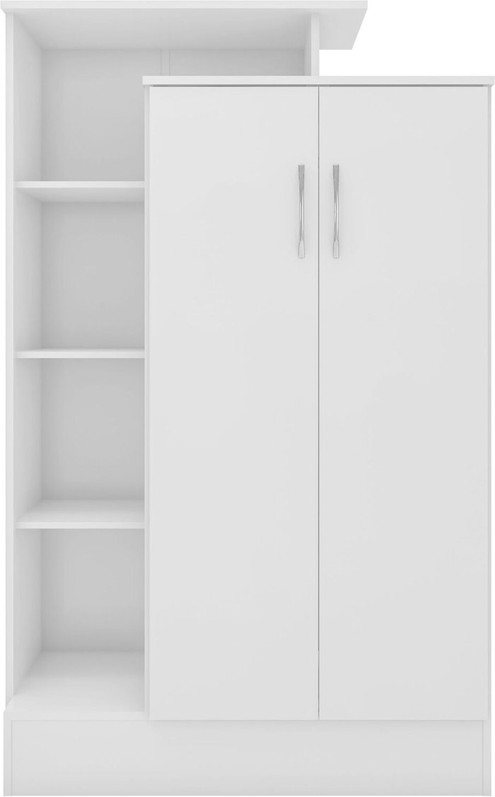 The Range | Seconique Nevada Petite Open Shelf Wardrobe - White Gloss / White Gloss Seconique Nevada Petite Open Shelf Wardrobe - White Gloss / White Gloss