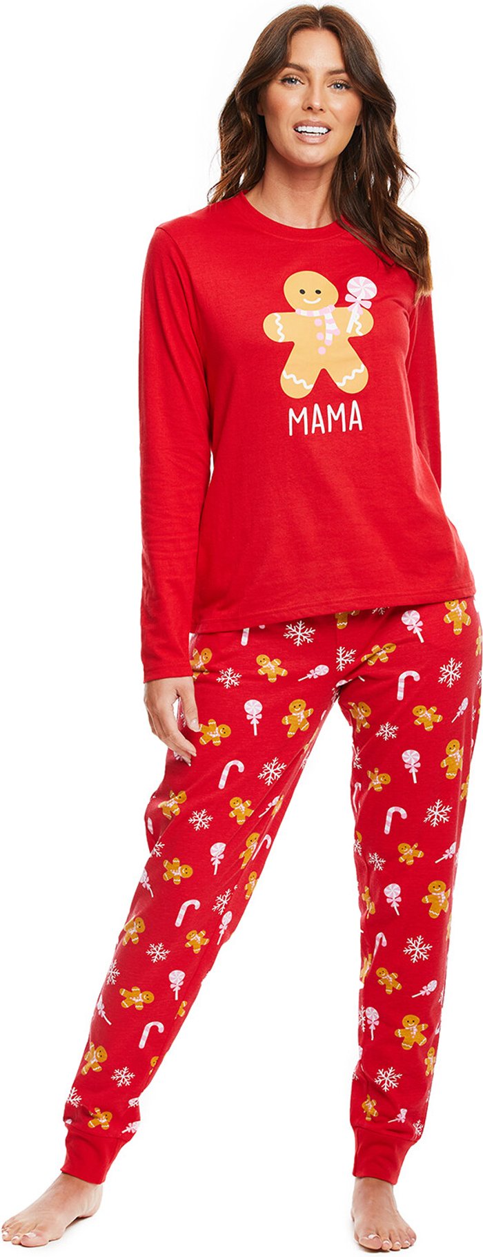 The Range | Mama Gingerbread Loungewear Set - Red / 10-12 Mama Gingerbread Loungewear Set - Red / 10-12
