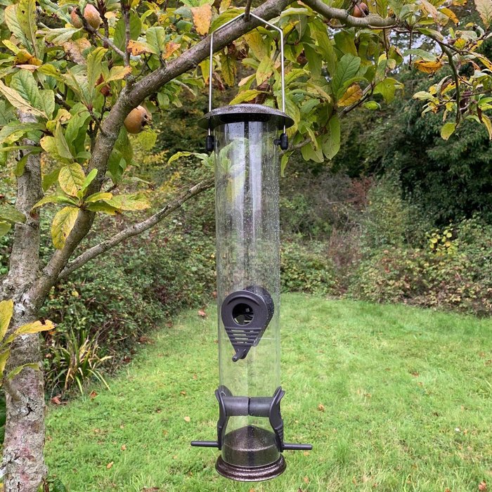 The Range | Selections Hanging Bird Seed Feeder Range - Brown Selections Hanging Bird Seed Feeder Range - Brown