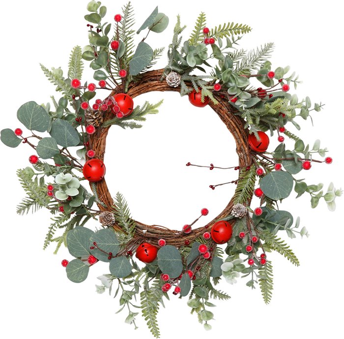 The Range | Red Berry With Bells Wreath - Red Red Berry With Bells Wreath - Red