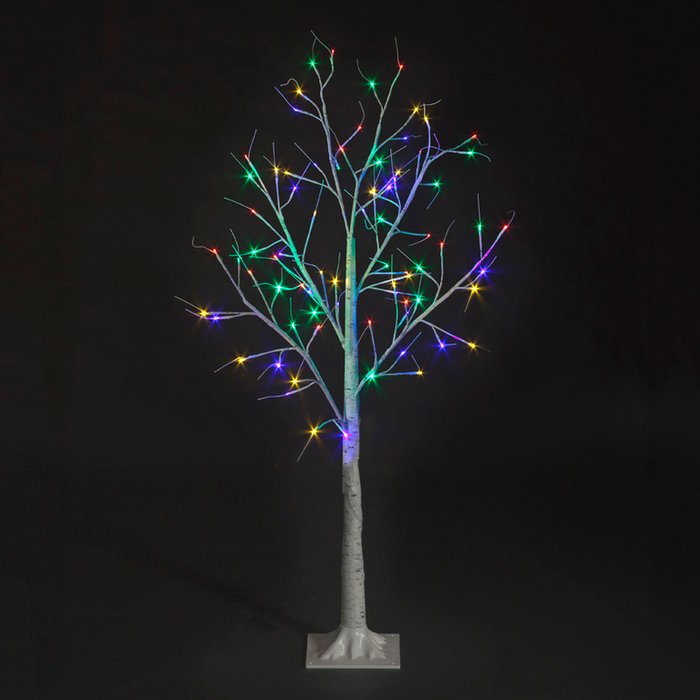 The Range | Snowtime 2.4m Multi LED Birch Tree - White Snowtime 2.4m Multi LED Birch Tree - White