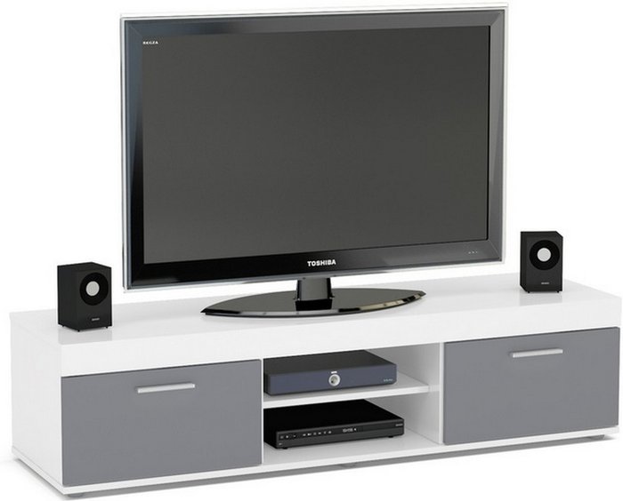 The Range | Birlea Edgeware TV Unit White & Grey Birlea Edgeware TV Unit White & Grey